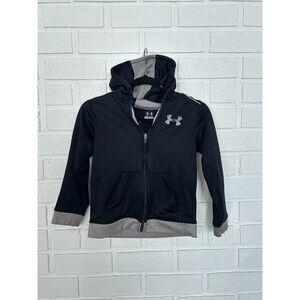 Under Armour Youth Small Hoodie Full Zip Black And Gray